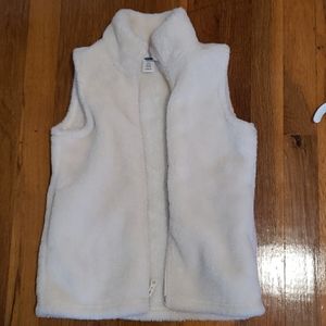 Cream fuzzy vest